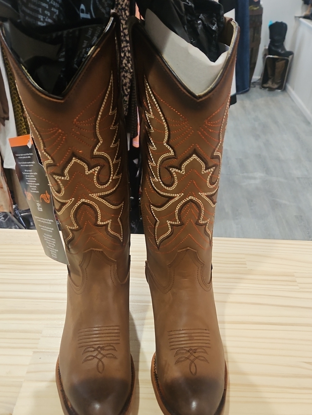 Reyme Women’s Brown Embroidered Western  Boots
